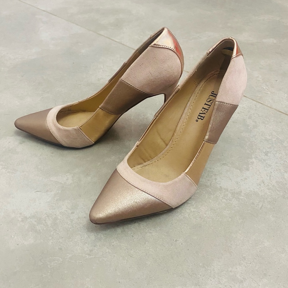 Multicolor Rose Gold Heels 👠 comfortable